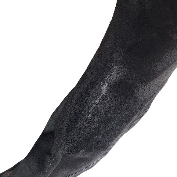 Marc Fisher Point toe Block Heel Tall Vany Suede Boots Black 6.5 - Picture 3 of 14